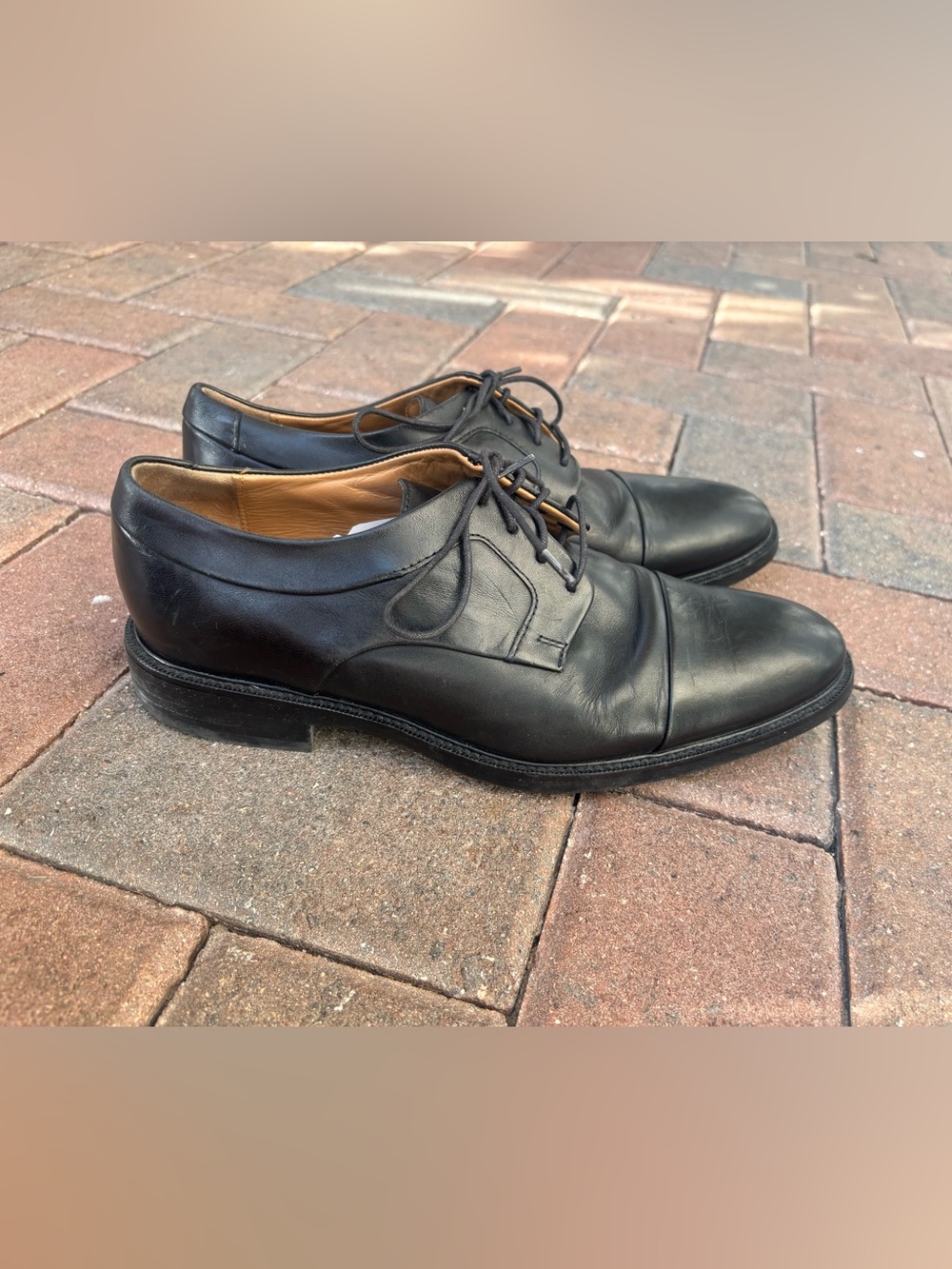 Cole Haan Warren Black Leather Cap Toe Dress Shoes Men’s 8